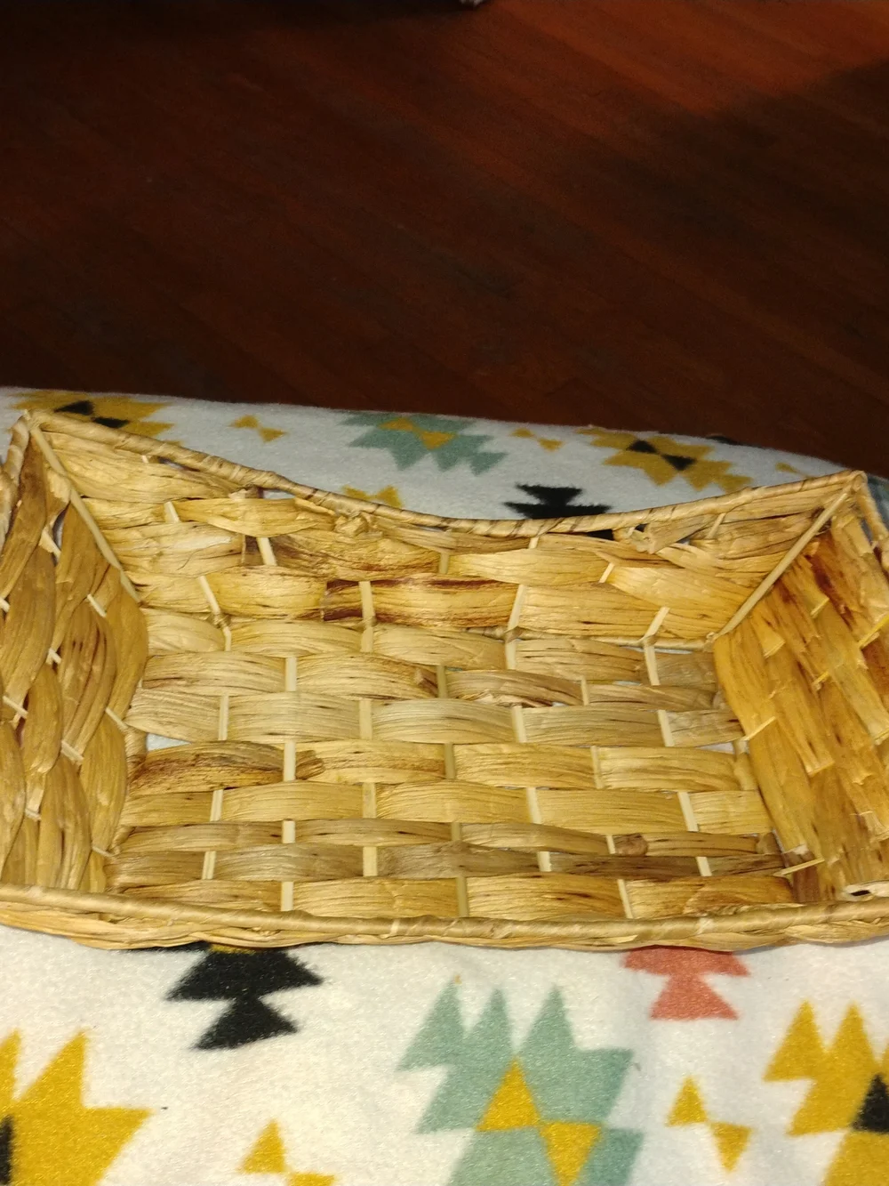 Handwoven Natural Seagrass Basket Tray - Natural